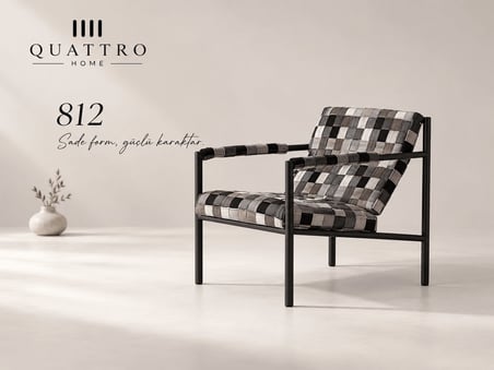 Veyron 812 Modern Örgü Detaylı Metal Berjer