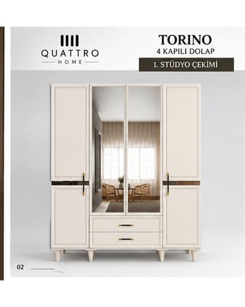 TORINO 4 KAPAKLI DOLAP