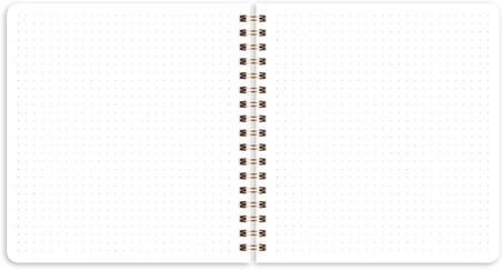15x16 Spiralli Karton Kapak 2'li Noktalı Not Defter Seti - Ayıcık