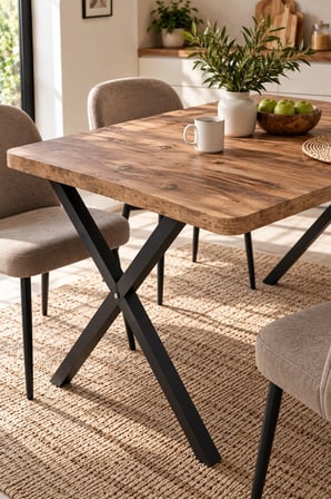 SuloraHome Atlantik Kahverengi Mutfak Masası 110x70 cm