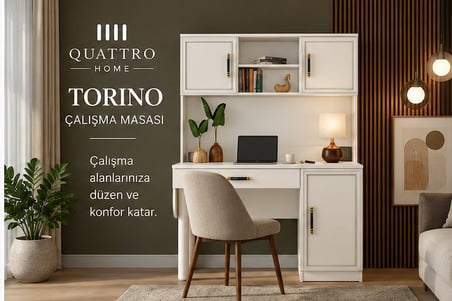 TORINO KİTAPLIKLI ÇALIŞMA MASASI