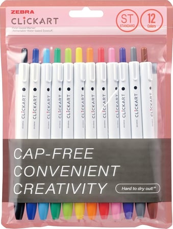 ZEBRA CLICKART MARKET PEN ST 12 LI SET