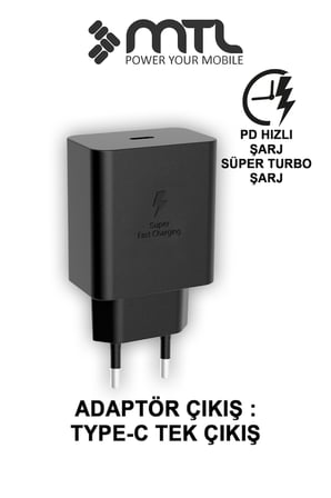45W Süper Hızlı 2.0 Type-C Adaptör + Type-C to Type-C Kablo Süper Fast Şarj Seti MT 1745