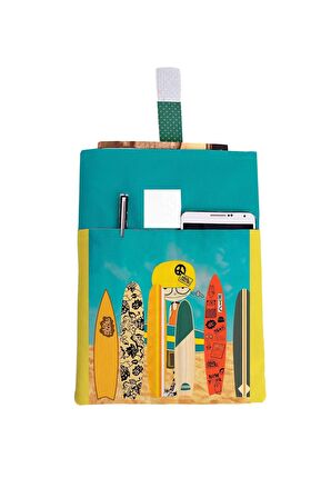 Desenli Yıkanabilir Cepli Kitap Kılıfı 20 x 25 cm Çok Amaçlı Çanta Book Cover