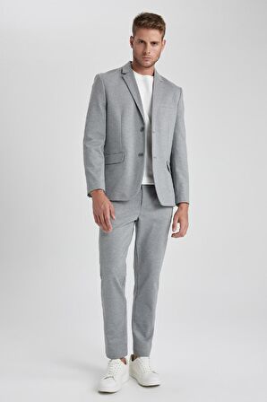 DeFacto Modern Fit Ceket Yaka Düğmeli Blazer Ceket B0122AX23AUGR377