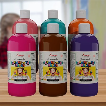 Tamamlayıcı Renkler Parmak Boyası 6'lı Set 6x500 gr