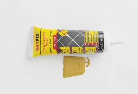 SKYFIX Hazır Derz Dolgu Macunu, 380 ml, Beyaz, Su Geçirmez, Esnek, Fayans ve Seramik Arası Çatlak Tamiri, Spatula Dahil