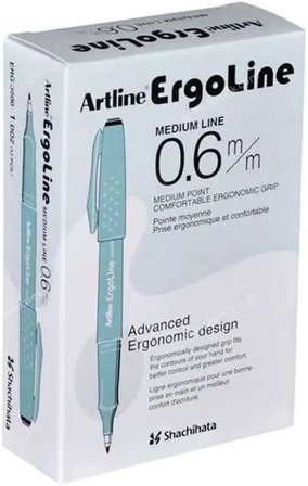 Ergoline 3400 Fine Yazı Kalemi, 0.4 mm, Mavi