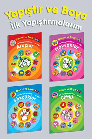 Yapıştır ve Boya İlk Yapıştırmalarım 4 Kitap Seti