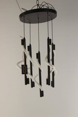 Lüks Spiral Tasarım Modern Burgulu Seri 3 Renk Ledli Şık Salon Avizesi