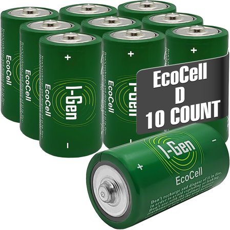 Batteries R20 Ecocell D Boy Pil 1.5V Büyük Boy Pil (10, 10'lu Paket)