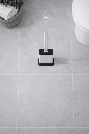 Silikon Tuvalet Fırçası Pratik Silikon Wc Klozet Fırçası Kare Beyaz S-220