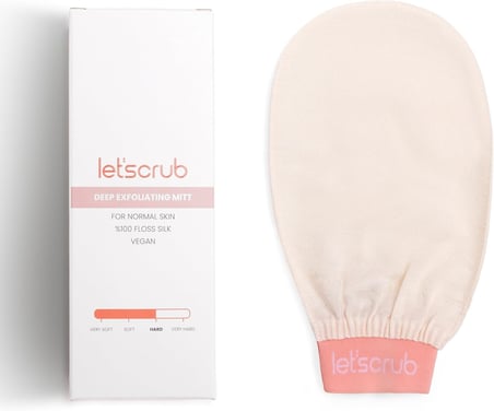 Ekru Banyo Duş Kesesi Peeling Eldiveni %100 Floş İpek Unisex