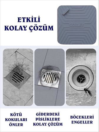 Koku Önleyici Gider Kapağı 5'li Paket Balkon Gider Kapağı Banyo Mutfak Lavabo Balkon Gider Tıkacı Tıpası Kapağı Böcek Önleyici Drenaj Kapağı Gider Koruyucu