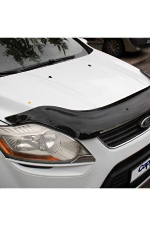 Ford Kuga Ön Kaput Koruma Rüzgarlığı 3mm Akrilik (ABS) Parlak Siyah Deflektör 2008-2012