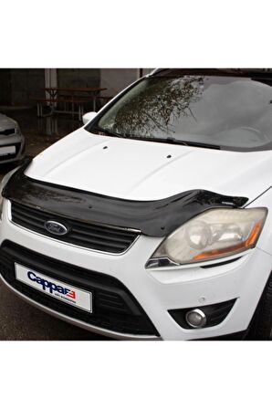 Ford Kuga Ön Kaput Koruma Rüzgarlığı 3mm Akrilik (ABS) Parlak Siyah Deflektör 2008-2012