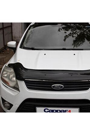 Ford Kuga Ön Kaput Koruma Rüzgarlığı 3mm Akrilik (ABS) Parlak Siyah Deflektör 2008-2012