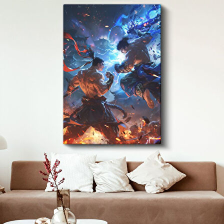 Efsanevi Savaş - Ateş ve Buz Güçleri Anime Kanvas Tablo