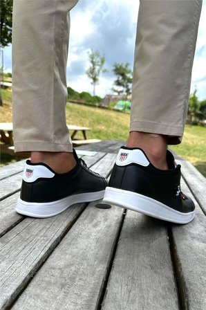 Erkek Sneakers Günlük Spor Ayakkabı SİYAH - BEYAZ