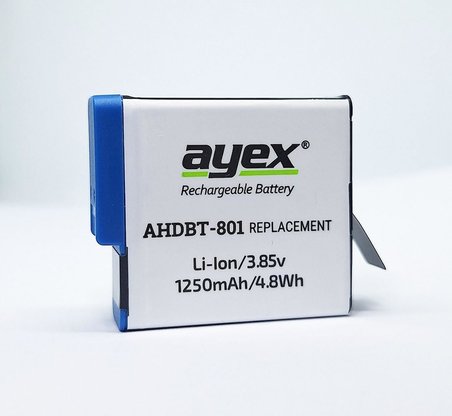 AHDBT-801 Batarya, GoPro Hero 8, 7, 6, 5 ile Uyumlu