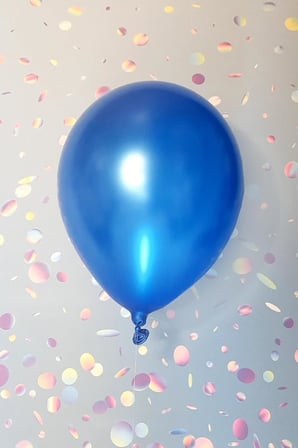 Metalik Mavi Balon 12 30 Cm Metalik Balon 10lu Paket