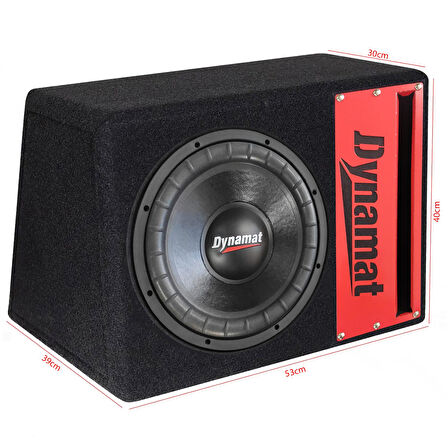 DYNAMAT RK-430 Oto Bass Subwoofer Kabinli 30cm Çift Bobin 1000 Watt (400 Rms)