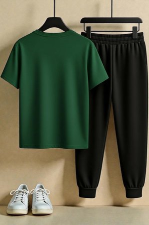 Unisex Zero Tasarım Baskılı Tişört - 2'li Eşofman Takımı