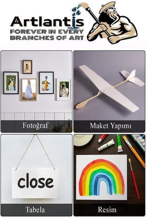 Maket Kartonu Beyaz Fotoblok 5 mm 50x70 cm 5 Adet Hobi Sanat Okul Köpüklü Straforlu Maket Kartonu