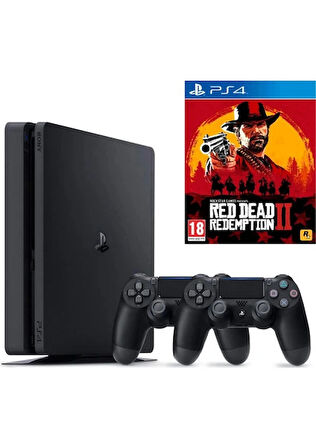 Playstation 4 Slim Kasa 1 Tb Hafıza 3 Adet Orjinal V2 Kol + Oyun OUTLET