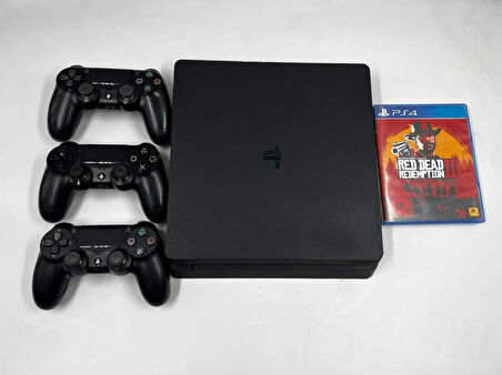 Playstation 4 Slim Kasa 1 Tb Hafıza 3 Adet Orjinal V2 Kol + Oyun OUTLET