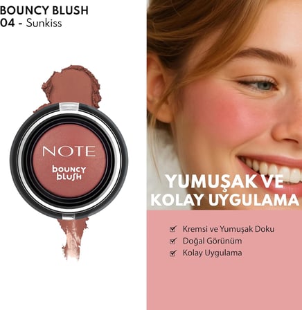 Cosmetics Bouncy Blush 04 Sunkiss Yumuşak Kremsi Allık