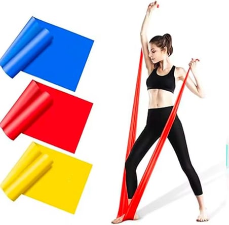 Leyaton 4'Lü Pilates Bandı Seti +Kapı Aparatı Çok Renkli Tek Ebat, 4PLTSST