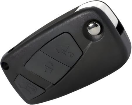 AutoHan Keys Fiorino Punto Linea Ducato ile Uyumlu, 3 Tuşlu Kumanda Anahtar Kabı, Siyah
