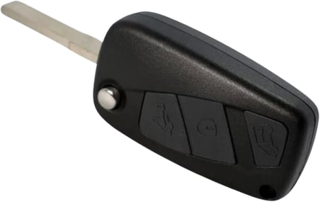 AutoHan Keys Fiorino Punto Linea Ducato ile Uyumlu, 3 Tuşlu Kumanda Anahtar Kabı, Siyah