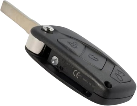AutoHan Keys Fiorino Punto Linea Ducato ile Uyumlu, 3 Tuşlu Kumanda Anahtar Kabı, Siyah