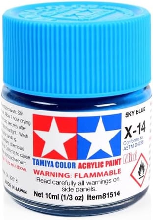 X-14 Sky Blue Parlak Akrilik Boya (10 Ml)