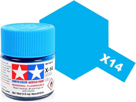 X-14 Sky Blue Parlak Akrilik Boya (10 Ml)