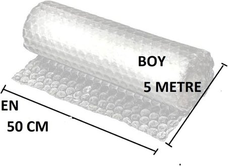 Balonlu Naylon 50cm X 5mt (EN: 50 CM, BOY: 5MT.) Üç Katlı Eşya Koruma Ambalajı, Pat Pat