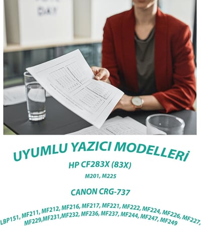 YSY HP 83A 83X CF283A CF283X Uyumlu Çipli Muadil Toner - HP LaserJet Pro M127fw M125nw M127fn M125a M201dw M225dn (2.500 Sayfa / Yüksek Kapasite)