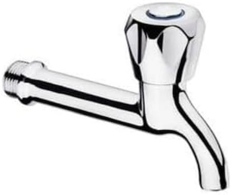 Klasik Tekli Musluk Serisi - Paslanmaya Dayanıklı Krom Kaplama Metal Gövde - Banyo, Mutfak ve Bahçe Kullanımına Uygun (UZUN)
