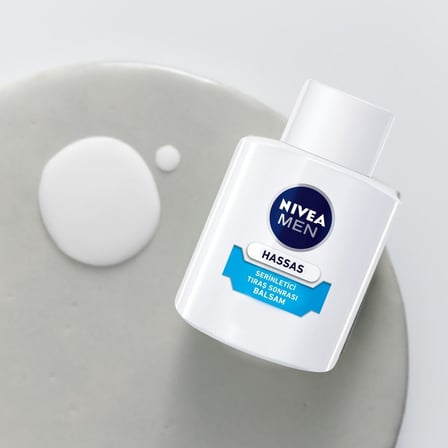 NIVEA Men Hassas Serinletici Tıraş Sonrası Balsam 100 ml, Hassas Ciltler, Alkolsüz Formül, Hızlı Emilir
