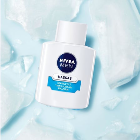 NIVEA Men Hassas Serinletici Tıraş Sonrası Balsam 100 ml, Hassas Ciltler, Alkolsüz Formül, Hızlı Emilir