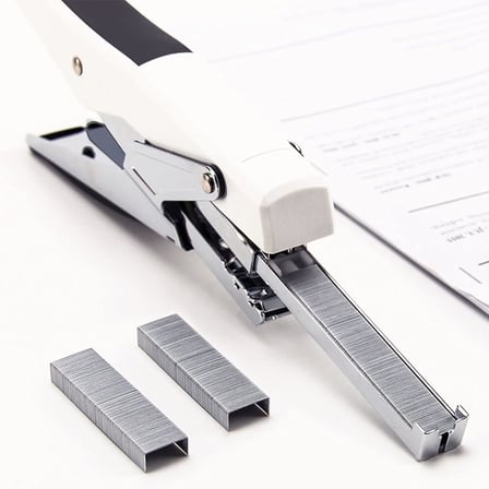 Profesyonel Metal Zımba Tabancası 60 Sayfa Kapasite 1000 Zımba Teli HEDİYE Ofis ve Ev Dayanıklı Beyaz