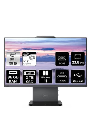 ThinkCentre Neo 50a G5 i7 13620H 96GB DDR5 2TB SSD 23.8" FHD W11P All in One & PER4 Bellek