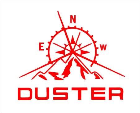 Sticker Usta Off Road Duster 4x4 Offroad Sticker 00873 Siyah 30 x 36 cm