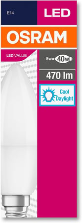 Osram Led 10'lu Paket Mum CLB 40 5W 470 Lümen 6500 Kelvin Beyaz Işık E14 Duy Ampul