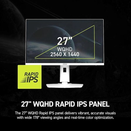 MSI MAG 274QRFW X32 27" 0.5 ms 2K Pivot IPS 320 Hz Oyuncu Monitörü