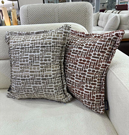 NİVEMESHOME KIRLENT KILIFI 45X45 LİSA 01 KİREMİT