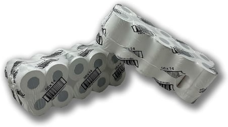 1 Paket56x16 Termal Pos Rulosu 10'lu Paket, Adisyon Rulosu, Termal Yazıcı Kağıdı, Bilgi Fişi