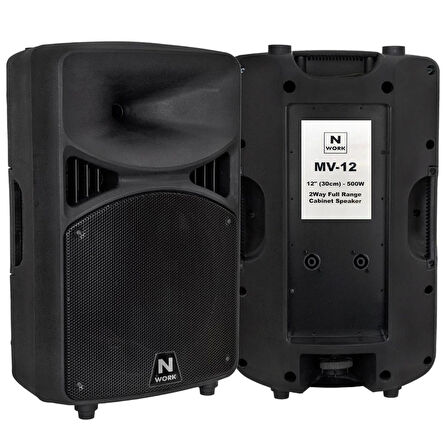 NWORK MV-12 Pasif Kabin Hoparlör 30cm 500 Watt 2 Yollu